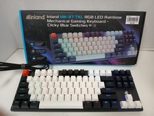 Inland MK-87 TKL RGB LED Wired Mechanical Gaming Keyboard - Clicky Blue Switches