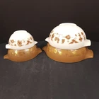 Pyrex Vintage Cinderella Early American Set Of 4 Mixing Nesting Bowls Brown Gold