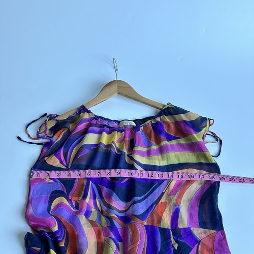 Vintage SUGARLIPS Y2K Silky Sheer Abstract Women's Swim Cover Size S Pink Purple - Picture 12 of 14
