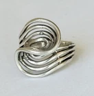 Vintage Signed Otto Robert Bade ORB Modernist Sterling Silver Ring Size 8