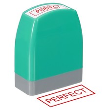 Perfect Notice Stamp, Office Stamp Pre Inked Stamp, Green