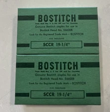 Vintage Bostitch SCCR 19-1/4"  5000 Ct box Staples Lot Of 2