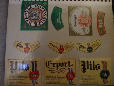 Bieretiketten alt Rottweil Export Pils Bier