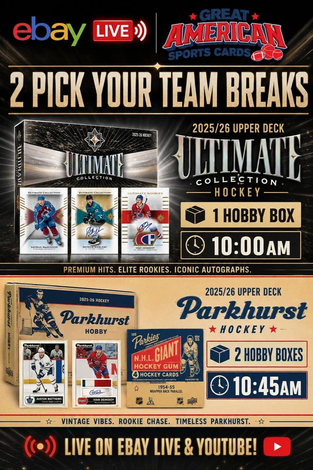 7-27-26 2025/26 UD Ultimate Collection #119 and 2025/26 UD Parkhurst #120