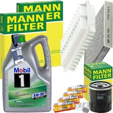 MANN INSPEKTIONSPAKET+MOBIL1 5W-30 MOTORÖL passend für TOYOTA AVENSIS T27 AURIS