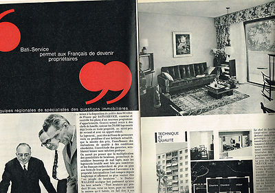 WERBUNG WERBUNG 1965 BATI-SERVICE (2 Seiten)