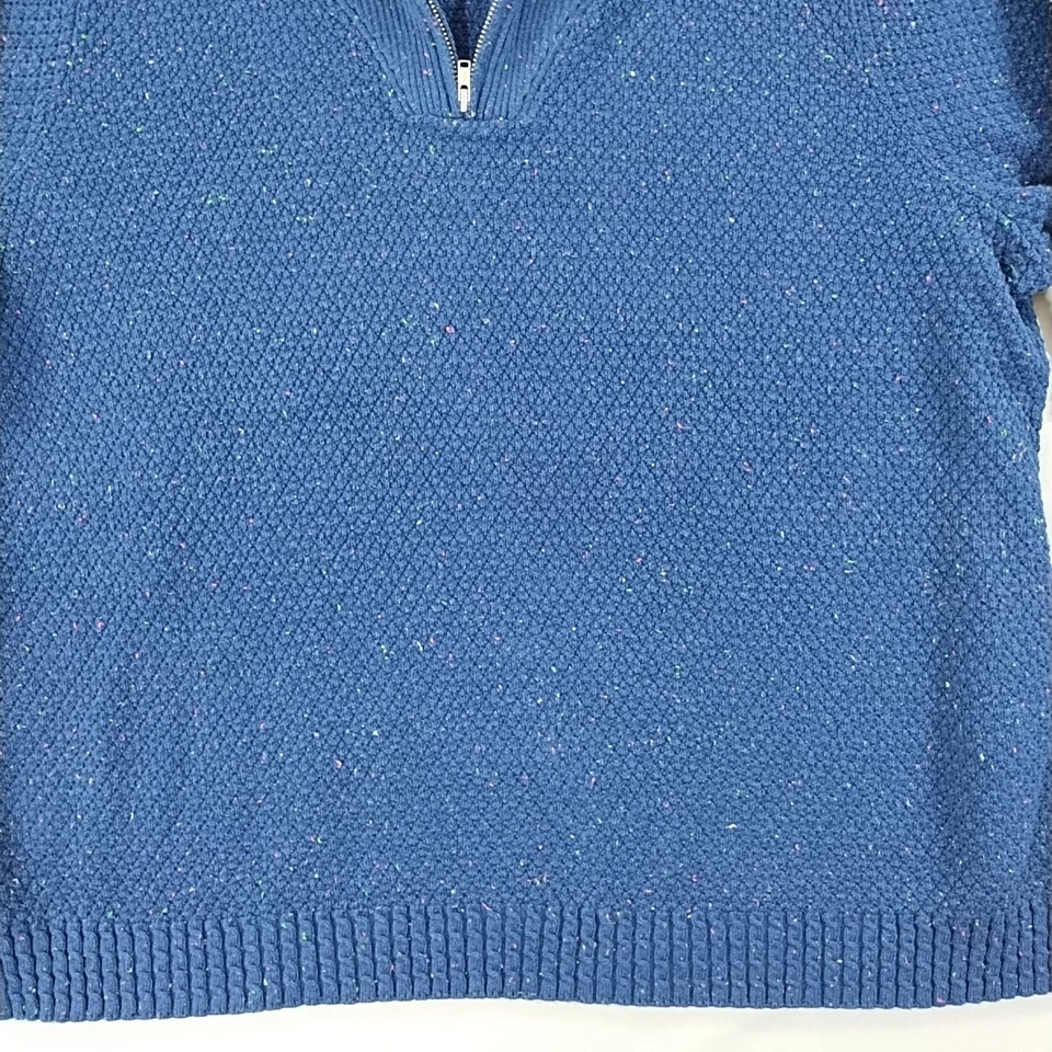 Lands End Pullover Sweater Womens Medium 10/12  Y2K Blue with Speckles - Image 4 of 4