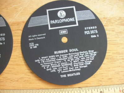 The Beatles Rubber Soul 1965 Parlophone EMI record label paper lot