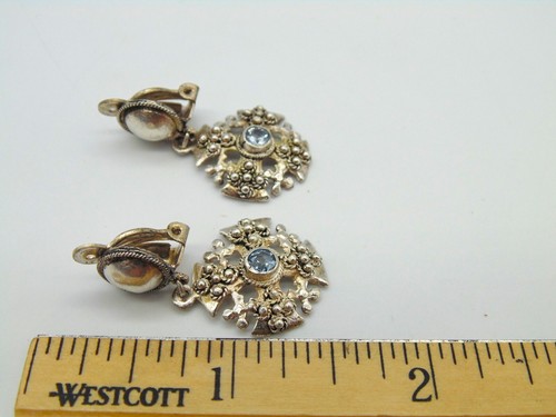Vtg JERUSALEM Cross Set Pendant Necklace Earrings Box 1000 Pure STERLING SILVER - 第 18/21 張圖片