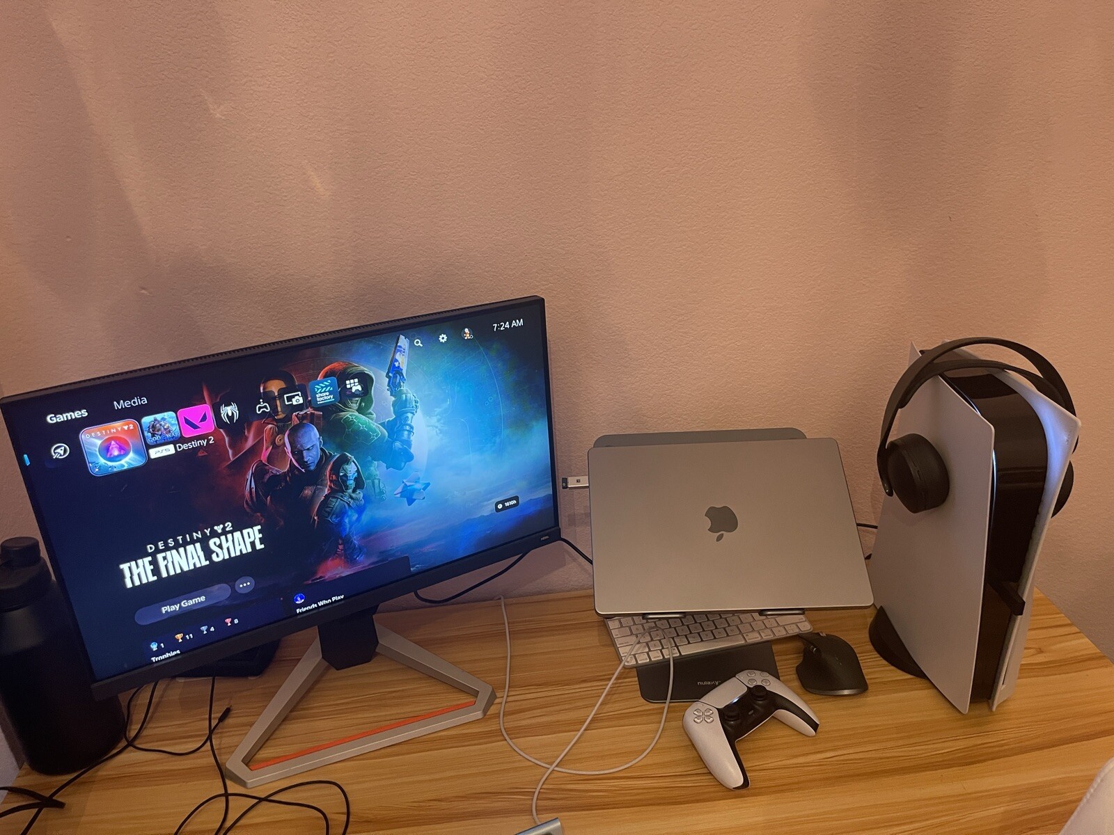 Ps5 Disc Version Good Condition With Pulse Headset And Ben Q 120hz Monitor.-image