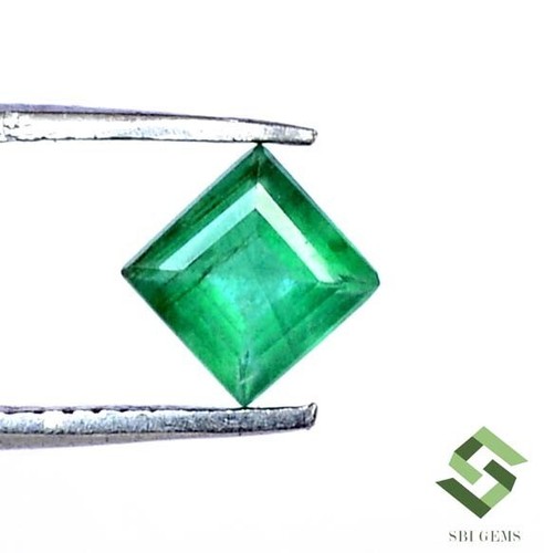 4.25x4.25 mm Certified Natural Emerald Square Cut 0.36 CTS Untreated Loose Gems - Picture 3 of 6
