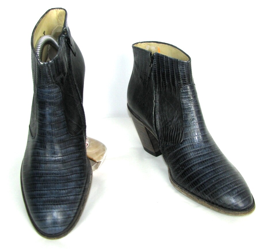 Free Lance Bottines A Talon Croco Boots Free Lance