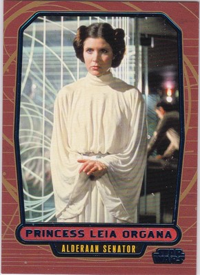 STAR WARS GALACTIC FILES SERIES 1 BLUE PARALLEL #95 PRINCESS LEIA ORGANA 117/350