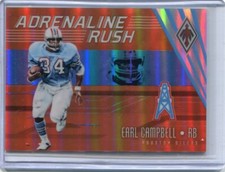 2017 Phoenix - EARL CAMPBELL - Adrenaline Rush Orange Prizm HOUSTON OILERS #d/49