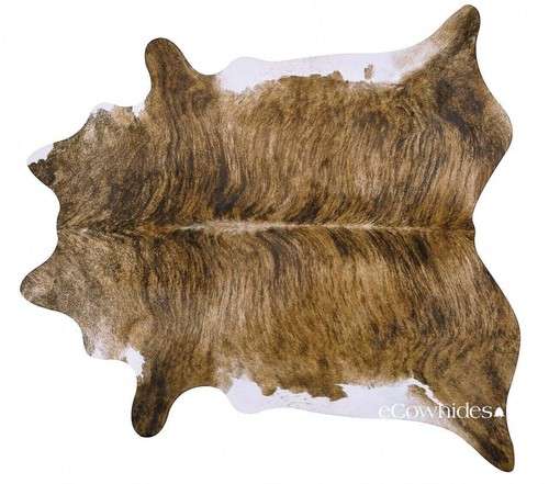 Brindle White Belly Brazilian Cowhide Rug: XL - Picture 3 of 6
