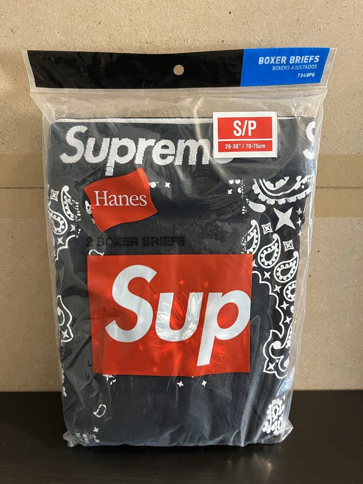 DS SzS   Pack de slips boxer Supreme/Hanes Bandana noir (2 pack)