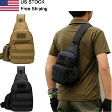 Outdoor Tactical Sling Bag Military MOLLE Crossbody Pack Chest Shoulder Backpack