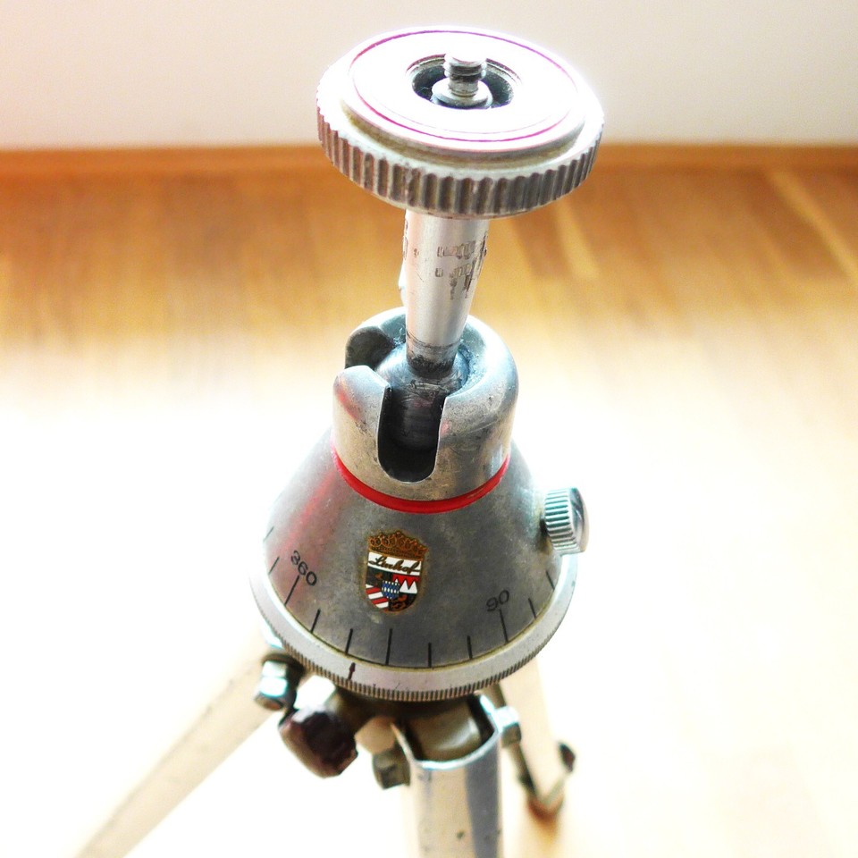 Lot - A Linhof three-piece precision tripod