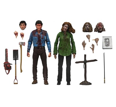 Evil Dead Ultimate Bloody Ash & Cheryl Williams 7'' Figure Set NECA 2 Pack