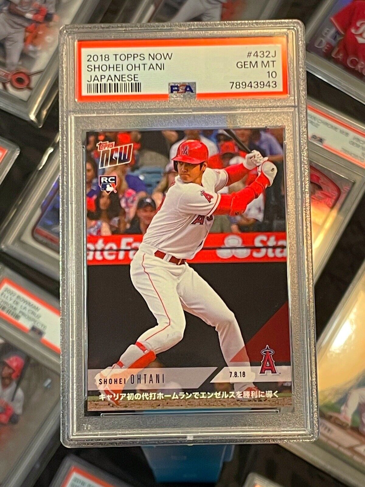 2018 Topps Now Shohei Ohtani JAPANESE SP RC Rookie #432J PSA 10