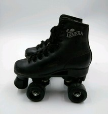RC SPORTS LENEXA BLACK Roller Derby ROLLER SKATES size 2 Used Vintage Skates