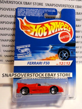 1996 HOT WHEELS RED FERRARI F50 SPIDER, HW #14917 INTERNATIONAL CARD, NEAR MINT