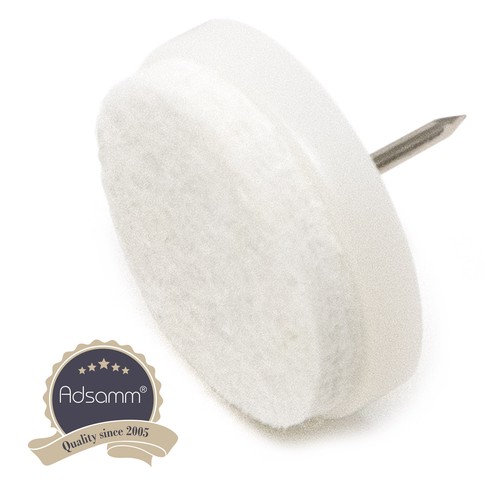Adsamm® / 4 X Almohadillas Con Clavo / 28 Mm / Blanco