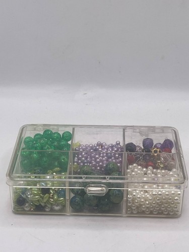 300 Stck. Vintage Box mit verschiedenen gemischten Stil Perlen für Halsketten/Armband Handarbeit - Bild 3 von 6