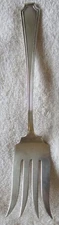 Fairfax Durgin Sterling Silver Large Serving Fork Cold Meat Beef Salad Splayed T