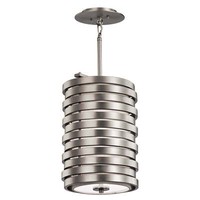 Elstead Roswell HäNgeleuchte E27 1-Fach 39Cm Nickel GebüRstet