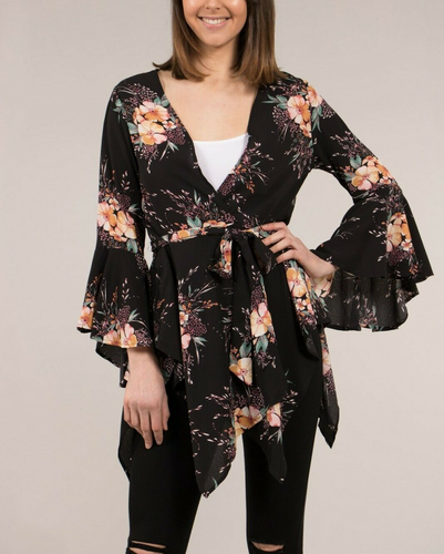 Caroline Morgan Floral Top Size 8 S 