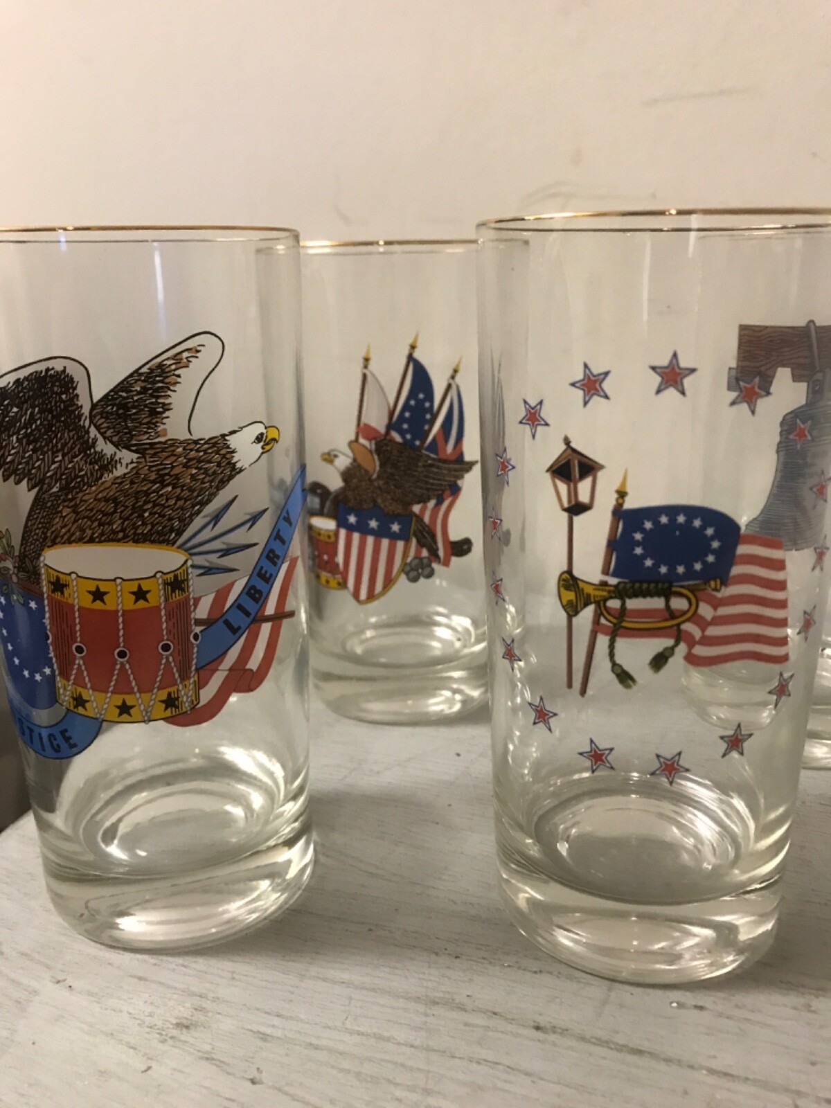 Vintage West Virginia Glass Company Bicentennial Hi Ball Glass Set of 8. NOS eBay