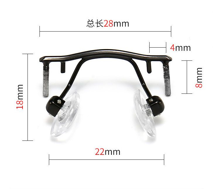 1Pz Occhiali Senza Cerchio Naso Ponte Ricambio Antiscivolo Occhiali Accessori 2Fori foto 6