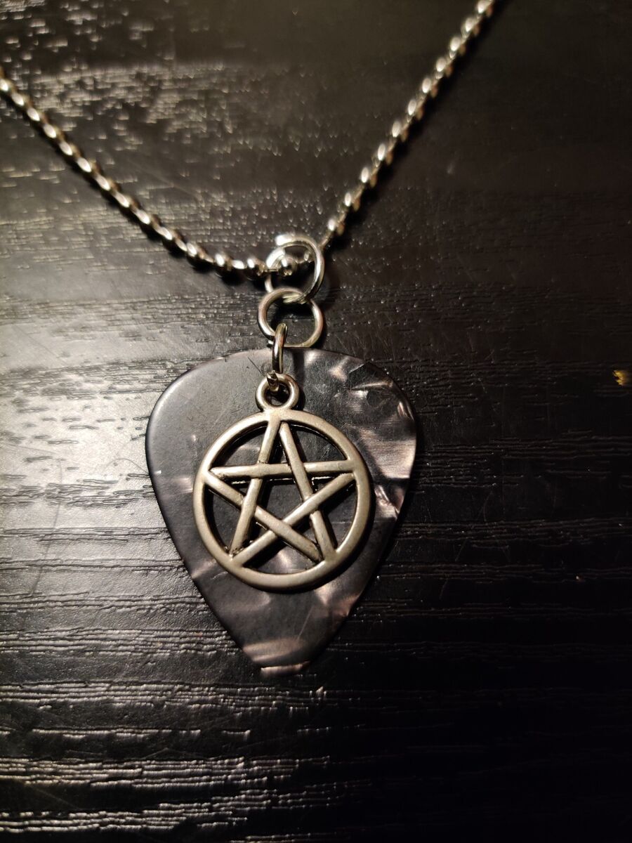 NEW Pentagram Guitar Pick Satanic Star Wicca Rock Metalhead
