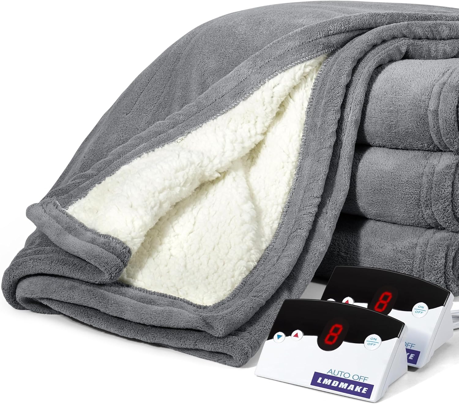 Electric Heated Queen Size Throw Blanket 84x90 with 10 Heat Settings