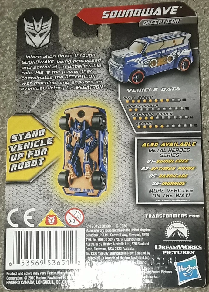 Transformers Speed Stars Soundwave metal heroes series new sealed mosc - Image 2 of 4