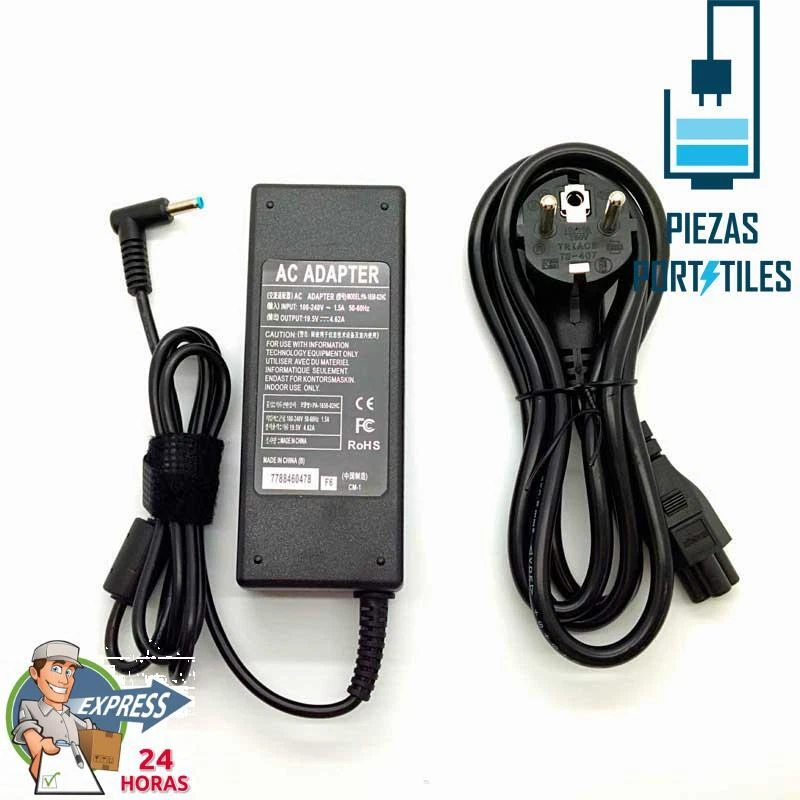 90w Adaptador Cargador Compatible HP Compaq 15-ac610TX 19,5v 4,62a - Imagen 2 de 4