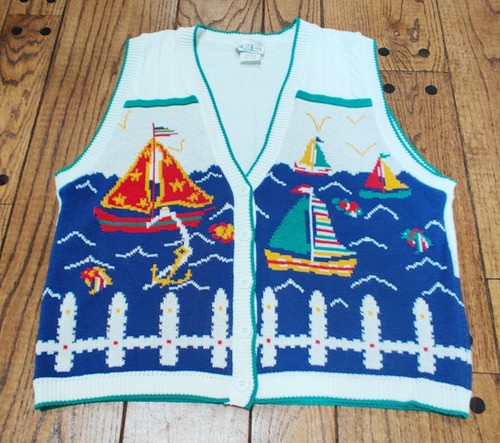 Sweater Vest Sailing Sailboats 