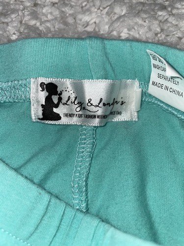 Lily & Londyn’s Girls Sz. 6 Green/ Blue Legging Pants. Cute, Comfortable M - Picture 4 of 7