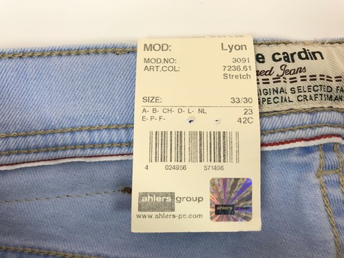 Pierre Cardin Lyon 3091 Stretch Modern Fit Jeans W33 L30 hellblaue Hose 7236.61 - Bild 4 von 11