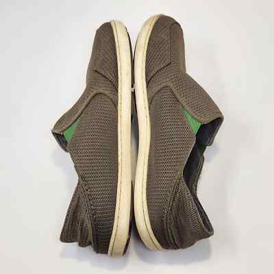 OluKai Nohea Mesh Slip On Boat Shoes in Brown Green Men’s Size 9 OluKai Men main image 4