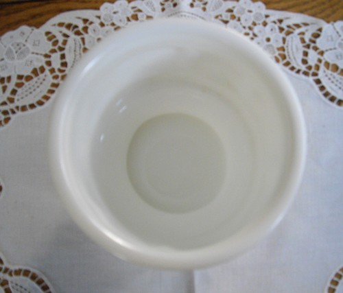 Jarrón maceta vintage de vidrio de leche blanca de 4 1/2" ~ - Imagen 2 de 6