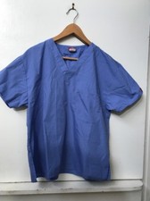 Dickies Scrubs V Neck Unisex Scrub Top Dickies Blue XS