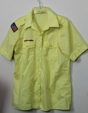 BSA Boy Scouting Women's Yellow Shirt Size M 10-12 Short Sleeve
