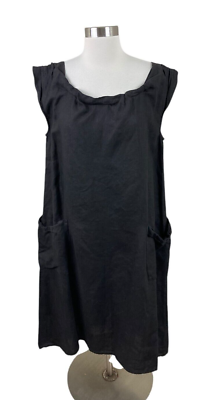 Luna Luz NEW Black Linen Shift Dress Pockets Size L Minimalist Lagnelook | eBay Luna Luz NEW Black Linen Shift Dress Pockets Size L Minimalist Lagnelook | eBay