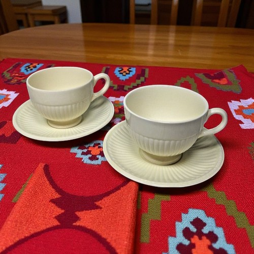 2 Edme Wedgwood Teacup Coffee Cups And Saucers Etruria And Barlaston - Picture 16 of 16