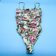 Victorias Secret Small Floral Padded Halter Bikini One Piece Beach Swimsuit New