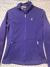 Women's Spyder Core Sweater Full Zip Fleece Lined Size M/P Purple Style 2323 EUC