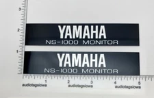 Yamaha NS-1000 Monitor Speaker Riser Stand Label Badge -Custom Aluminum PAIR