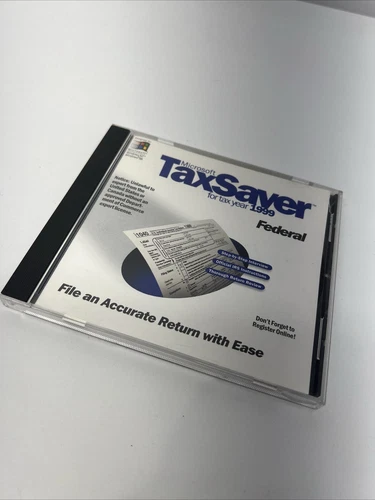 Microsoft Federal Tax Saver For Tax Year 1999 W/Key For Windows 98/NT (RARE)